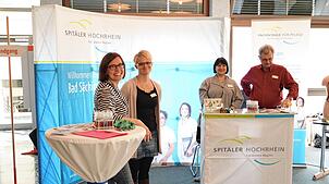 Viele regionale und überregionale Firmen sowie Institutionen sind bei der Ausbildungsbörse mit dabei. Fotos: Schule am Hochrhein
