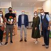 Zelal Teke-Kayar (links) und ihr Bruder Devrim Teke, Bürgermeister Rainer Stolz und Anja Schmidt sowie Siegfried Endres vom Verein ...