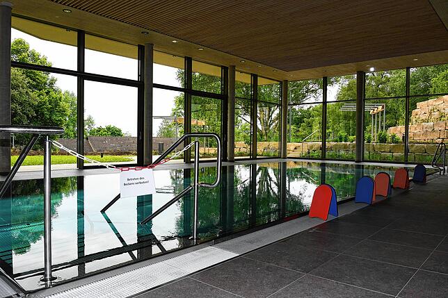 Ein Blick ins Bewegungsbad im Untergeschoss des neuen Haus Baden.