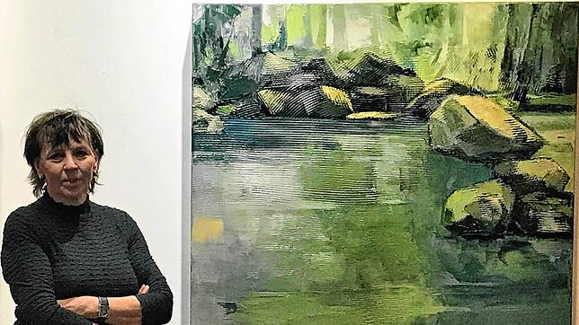 Die Bernauer Künstlerin Christel Andrea Steier stellt im Kreismuseum St. Blasien  neue Gemälde und Plastiken aus. Foto: Karin Steinebrunner