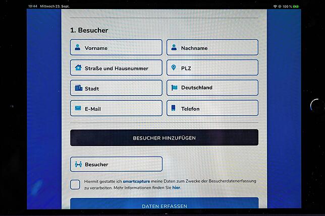 Diese Daten werden bei der Registrierung abgefragt.
