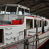 Das historische Motorschiff MS Stein am Rhein liegt in der Langwieser Werft der Schiffahrtsgesellschaft URh.