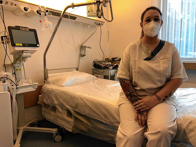 Laura Scapin ist examinierte Gesundheits- und Krankenpflegerin am Klinikum auf der Corona-Station.
