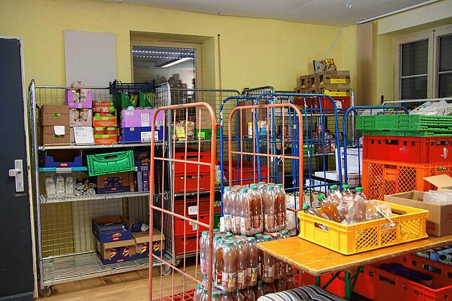 Blick in das Lager der Tafel in Radolfzell