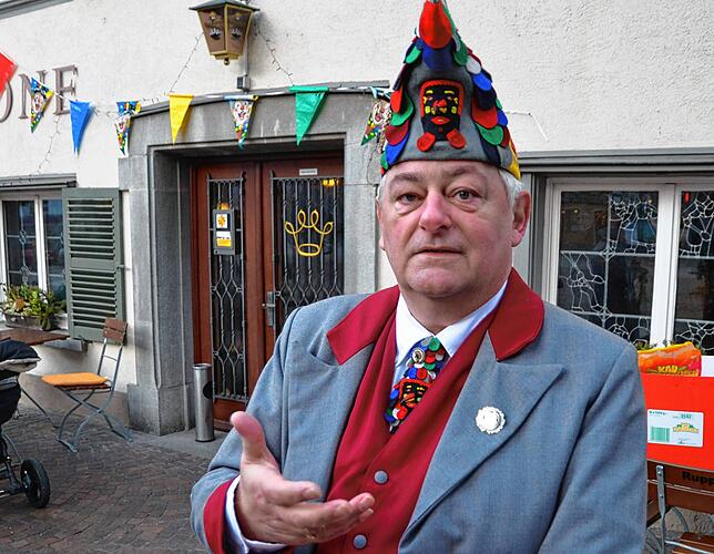 Erich Benzing, Brauchtumsbeauftragter der Historischen Narrenzunft Markdorf: &bdquo;Das ist natürlich sehr, sehr schade, dass wir in ...