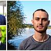 Moritz Zähringer (rechts) wünscht sich einen Ort für die Jugend von den OB-Kandidaten, Martin Staab (oben links) und Simon Gröger (unten).