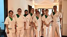 Sie arbeiten mit viel Einsatz im Helios: Harjeet Sandhu, Bettina Reis, Zeinab Al Kanani, Josefine Nord, Claudia Munk, Andrea Semrau, ...