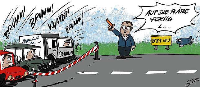 Bild 13: Die Karikatur der Woche: Wie weit weg ist noch zu nah dran?