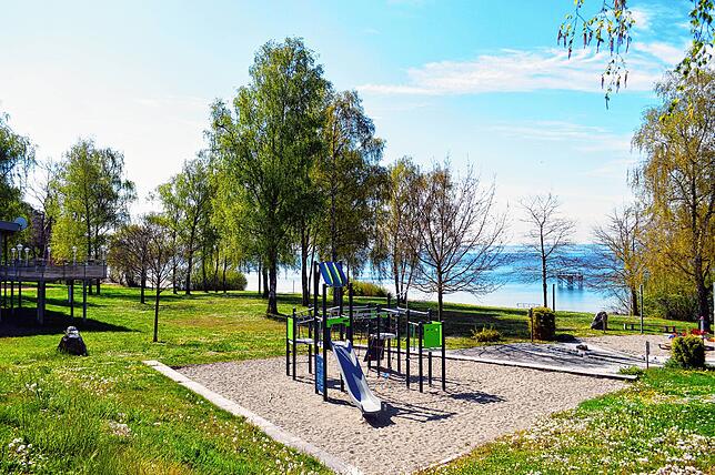 Bleibt vorerst für Besucher geschlossen: Das Strandbad in Hagnau.