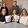 Das Organisationsteam der Juniorwahl (von links): Schulleiterin Julia Reiser, Liya Fetzer, Jennifer Müller, Max Breinlinger und Carolin ...