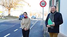 Ortsvorsteherin Eveline Klein und Paul Renz sehen noch Verbesserungspotenzial beim vierten Abschnitt der A&nbsp;98.