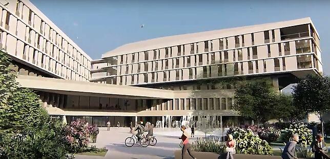 Einen virtuellen Rundgang durch das geplante Zentralklinikum Lörrach konnten die Besucher im Mai bei einer Bürgerinformation machen.