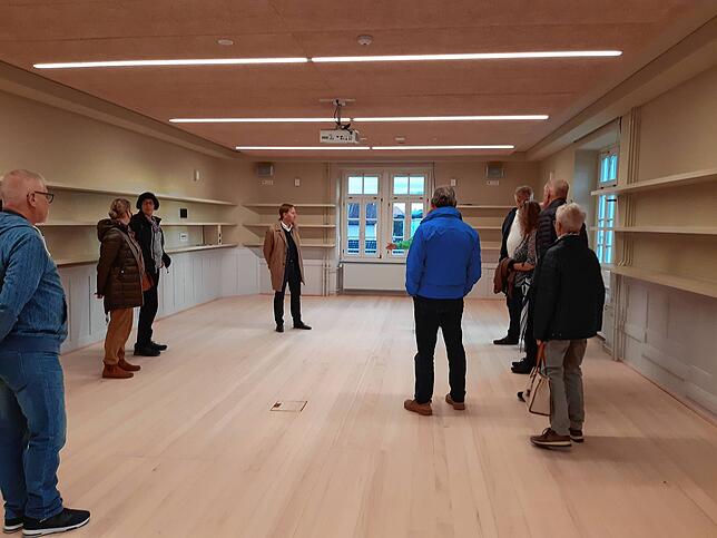 Blick ins Innere bei der Besichtigung des Kornhauses am 24. Oktober 2022.