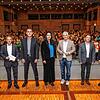 Vor der Diskussion (von links): Redakteurin Anna-Maria Schneider, Chefredaktions-Mitglied Jörg-Peter Rau, die Bürgermeister-Kandidaten ...