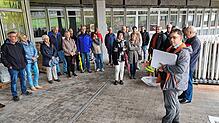 30 SÜDKURIER-Leser erhielten einen exklusiven Einblick in die Baustelle des neuen Gesundheitscampus. Im Bild rechts ...
