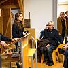 Helmut Fluck und Nuria Schäfer referieren über einen Vulkanberg. Bild: Hegau-Museum