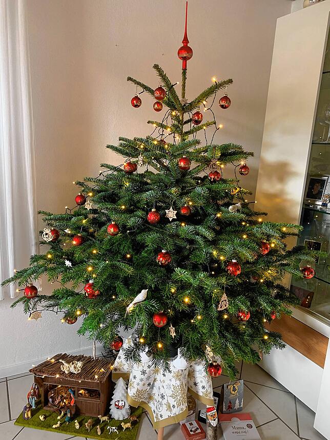Der Weihnachtsbaum von Edeltraud Dombek in Lauchringen.