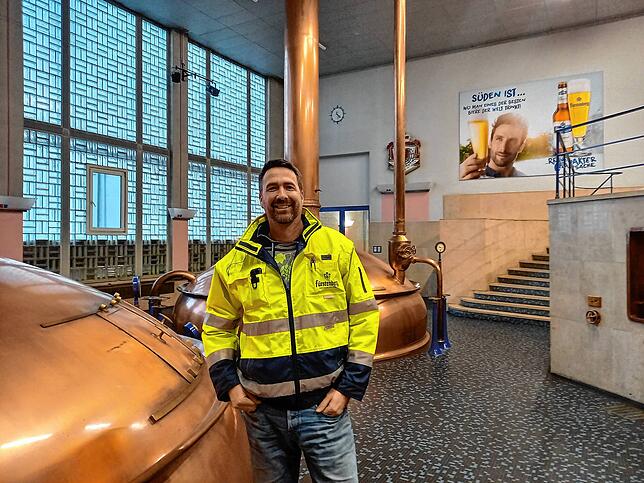 Michael Huschens, technischer Leiter in der Fürstenberg-Brauerei. Hier im Sudhaus der Brauerei.
