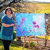 Künstlerin Patricia Mutter aus Wutöschingen stellte ihre Aquarellmalerei und Acryltechnik im Münchener Hansa-Haus aus.