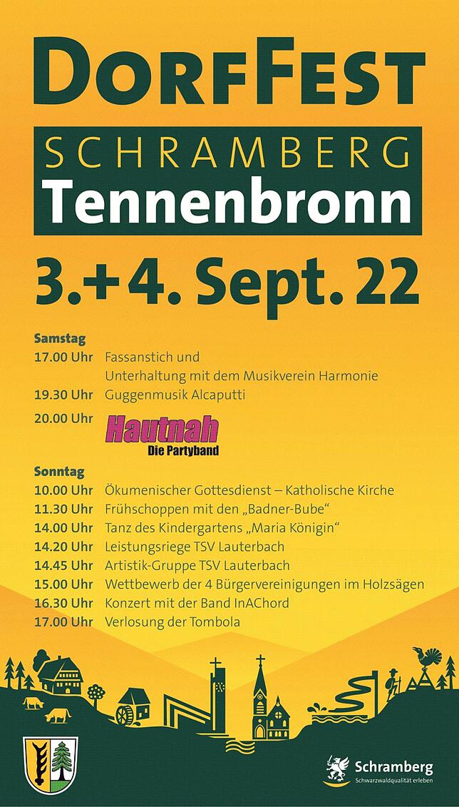 Bild 1: Dorffest Tennenbronn 03.-04.09.: Zwei Tage lang wird gefeiert