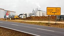 Der Meßkircher Industriepark soll mit einem Kreisel an die Bundesstraße 313 angeschlossen werden. Bild: Manfred Dieterle-Jöchle