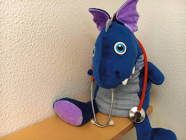 Ein wichtiger Ansprechpartner für die Kinder: Wusel, der kleine Nothelfer, hat sich ebenfalls in Markdorf niedergelassen.