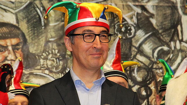 Cem Özdemir beim Empfang des Narrengerichts im Bürgerhaus Adler Post in Stockach.