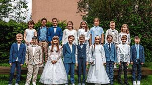 Der Erstkommuniongottesdienst für 17 Kinder sollte in Allmendshofen im Garten vor der Kirche St. Jakobus stattfinden. Aufgrund der ...
