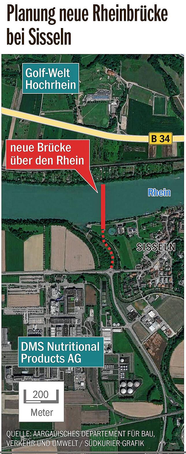 Bild 1: Wann kommt die Sissler Rheinbrücke? Neuigkeiten soll es noch im ersten Halbjahr 2022 geben