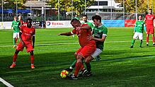 Für den FC Bad Dürrheim (rote Trikots) war nichts zu holen gegen den FC Bräunlingen.