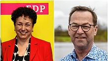 Die Kreisverbandsvorsitzende Birgit Homburger (links) reagiert auf den FDP-Austritt von Jürgen Keck (Mitte). Dieser erklärt nun, wie es ...