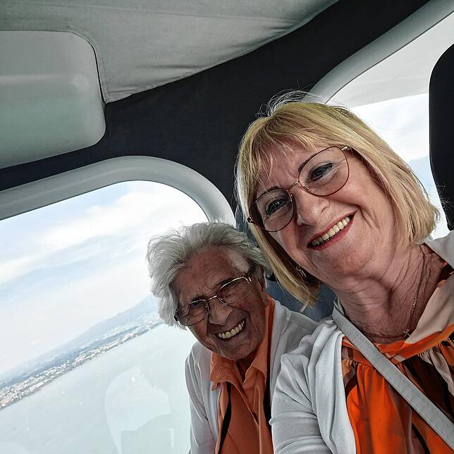 Gemeinsam sind sie im Zeppelin ein weiteres Mal über die Bodenseeregion geflogen.