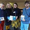 Sie wirkten am 80 Seiten starken Buch über Technologie der Zukunft mit (von links): Michael Hiltbrunner, Lea Fischlin, Patrizia ...