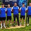 Die Neustädter Neuzugänge mit ihren Trainern (von links): Fabian Gampp (Co-Trainer), Fabian Gutmann, Arthur Balke, Björn Fischer, ...