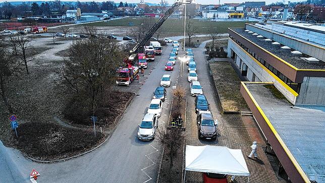 Das Testzentrum der Stadt Mengen befindet sich bei der Ablachhalle.