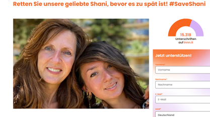 Die Familie hat eine Petition gestartet und fordert die deutsche Regierung auf, Shani Louk zu retten.