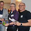 Alt-Bürgermeister Hans-Peter Lehman, Patrick Stärk, amtierender Bürgermeister, Wolfgang Heintschel, Caritas, und Koordinator Stefan ...