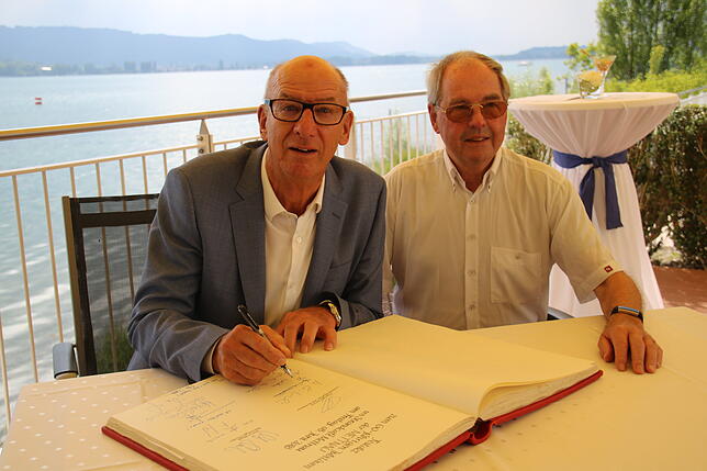 Wiederholungsgäste in der Kur: Robert Bayer (links) aus Ehingen an der Donau und Bruno Gärtner aus Dielheim im Kraichgau. Bild: Georg Becker