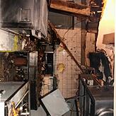 In der Küche des &bdquo;Adler&ldquo; war das Feuer ausgebrochen.
