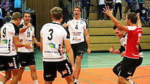 Wollen gegen Waldgirmes erneut zuhause jubeln: die Mimmenhauser Drittliga-Volleyballer (von links) Bogdan Birkenberg, Lukas Diwersy, ...