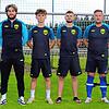 Von links: Luca Crudo (Trainer), Artur Fedoriv, Adrian Grozinger, Marcel Wetzig und Mario Heinrich (Co-Trainer)