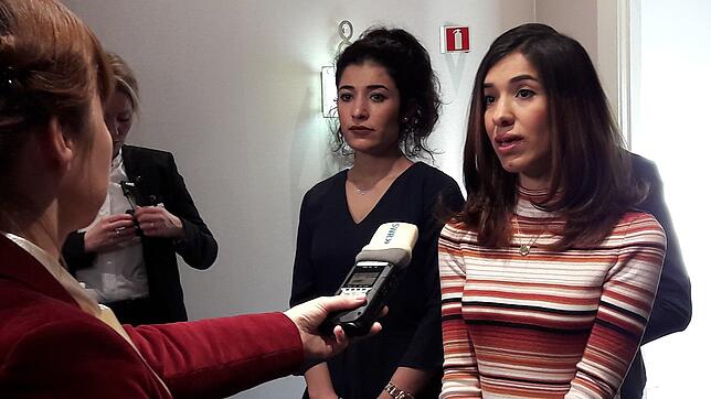 Sie ist die Person des Tages: Nadia Murad (rechts), Überlebende des IS-Terrors im mittleren Osten. Winfried Kretschmann holte die ...