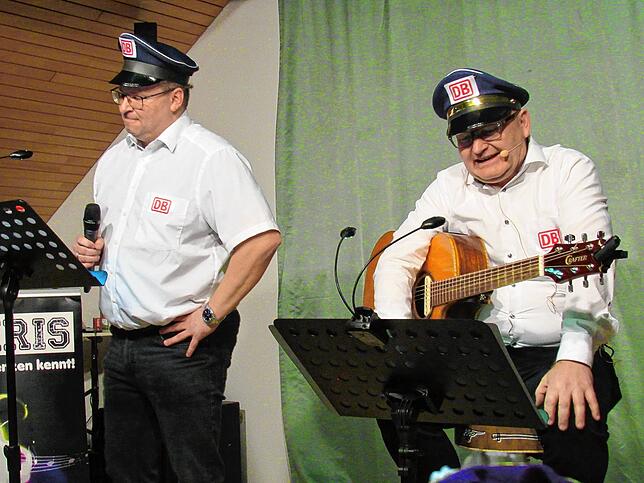 Das Problem mit der DB brachte das Duo Thomas Bialk und Wolfgang Veeser zum Ausruck.