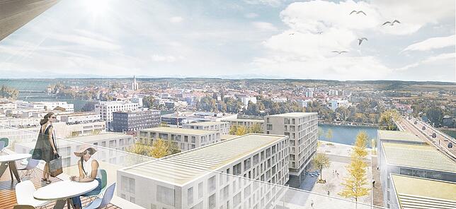 So könnte das Quartier am Seerhein von oben aussehen.