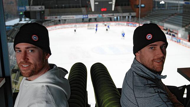 Immer zusammen unterwegs: Die Eishockeyprofis Tyson (links) und Tylor Spink von den Schwenninger Wild Wings.