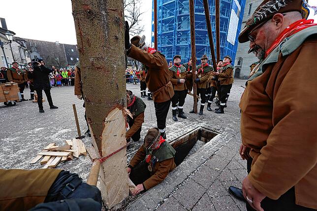 Bild 3: Bilder vom Narrenbaumstellen in Radolfzell