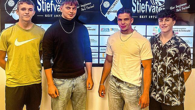 Junge Kräfte: Aus dem eigenen Nachwuchs rücken (von links) Benjamin Windisch, Jonathan Wehner, Jonas Wiest und Jens Vögtlin zu den ...