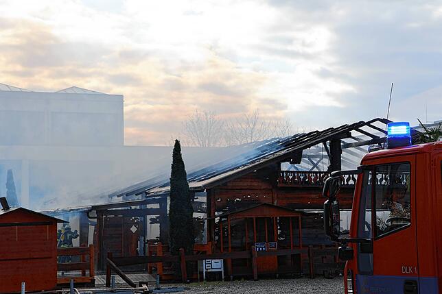 Auf dem Messegelände stand Ende März die Messealm in Flammen.