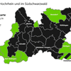 Vergleich der Landtagswahlergebnisse 2016 und 2021 im Landkreis Waldshut und den beiden zum Wahlkreis 59 zählenden Kommunen Rheinfelden ...