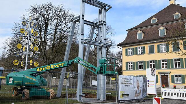 Bild : Eine Musterfassade des neuen Cano entsteht derzeit an der Singener Hauptstraße